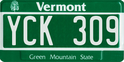 VT license plate YCK309
