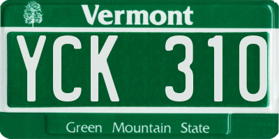 VT license plate YCK310