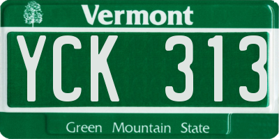 VT license plate YCK313