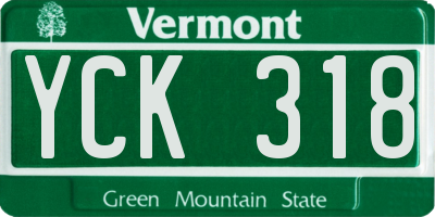 VT license plate YCK318