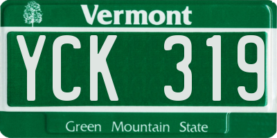 VT license plate YCK319