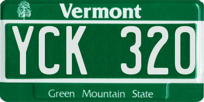 VT license plate YCK320