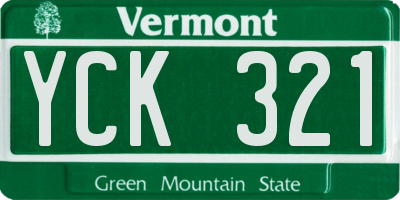 VT license plate YCK321
