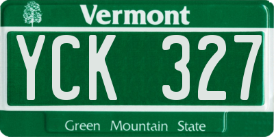 VT license plate YCK327