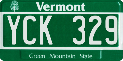 VT license plate YCK329