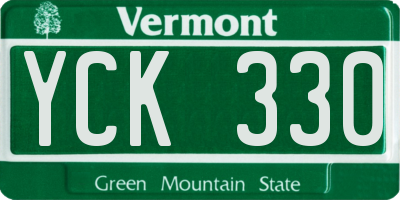 VT license plate YCK330