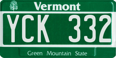 VT license plate YCK332