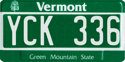 VT license plate YCK336