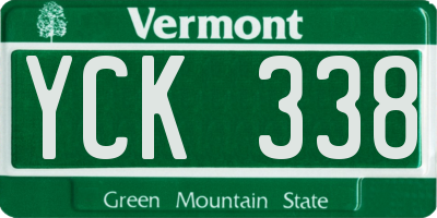VT license plate YCK338
