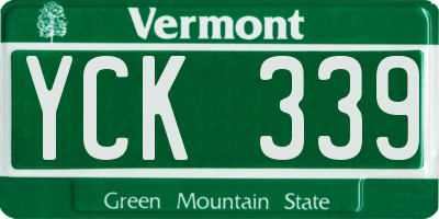 VT license plate YCK339