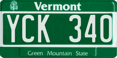 VT license plate YCK340