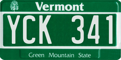 VT license plate YCK341