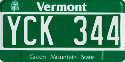 VT license plate YCK344