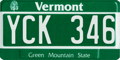 VT license plate YCK346