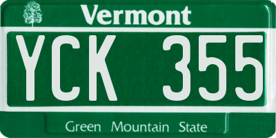 VT license plate YCK355