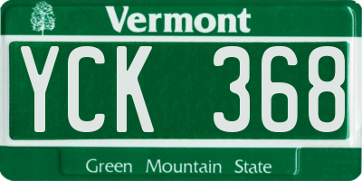 VT license plate YCK368