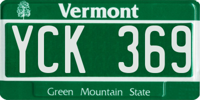 VT license plate YCK369