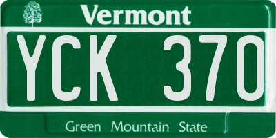 VT license plate YCK370
