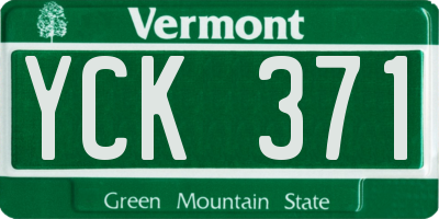 VT license plate YCK371