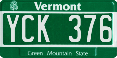 VT license plate YCK376