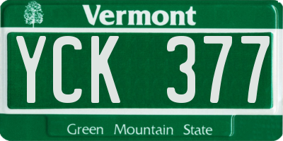 VT license plate YCK377