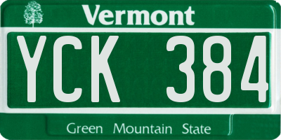 VT license plate YCK384