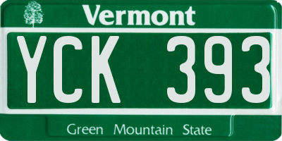 VT license plate YCK393