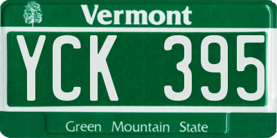 VT license plate YCK395