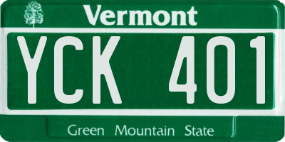 VT license plate YCK401