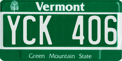 VT license plate YCK406