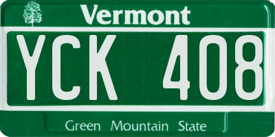 VT license plate YCK408