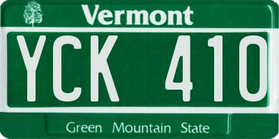 VT license plate YCK410