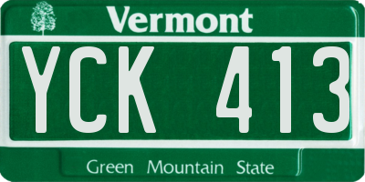 VT license plate YCK413
