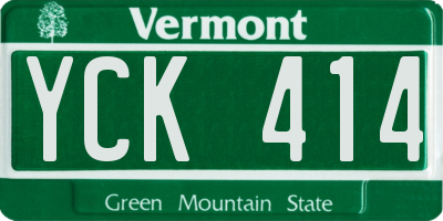 VT license plate YCK414