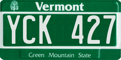 VT license plate YCK427