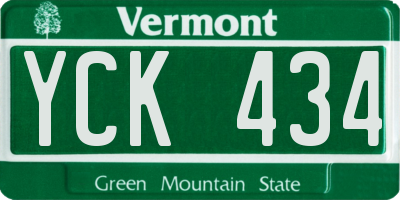 VT license plate YCK434