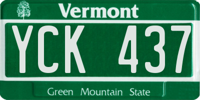 VT license plate YCK437