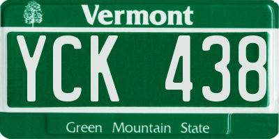 VT license plate YCK438