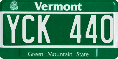 VT license plate YCK440