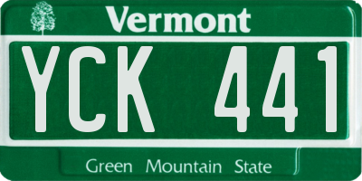 VT license plate YCK441