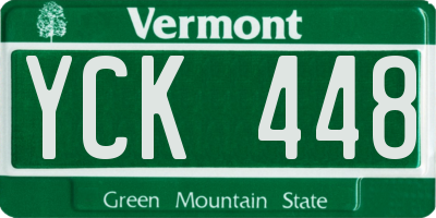 VT license plate YCK448