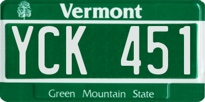 VT license plate YCK451
