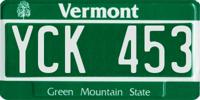 VT license plate YCK453