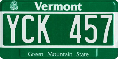VT license plate YCK457