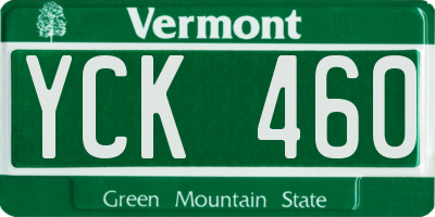 VT license plate YCK460