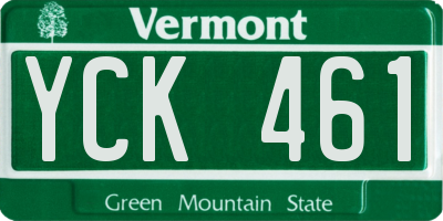 VT license plate YCK461