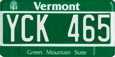 VT license plate YCK465