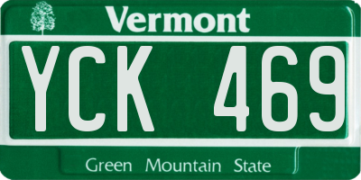 VT license plate YCK469