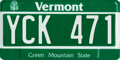 VT license plate YCK471