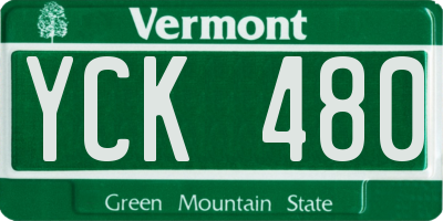 VT license plate YCK480